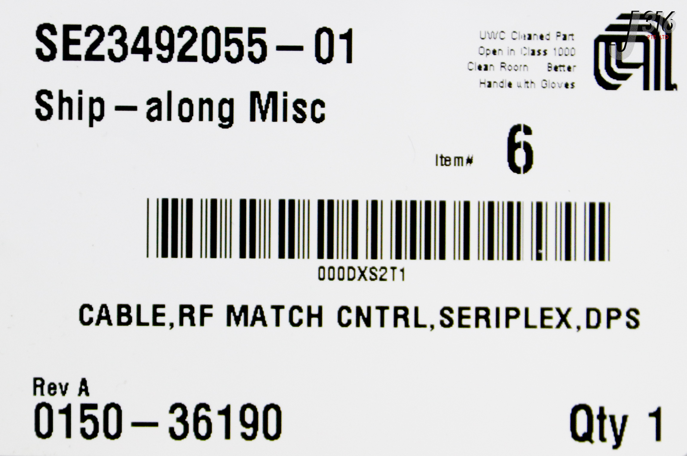 34967 APPLIED MATERIALS CABLE RF MATCH CNTRL SERIPLEX DPS (NEW